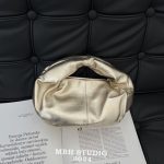 MBH Top Layer Sheepskin Soft Pleated Crossbody Bag with Chain
