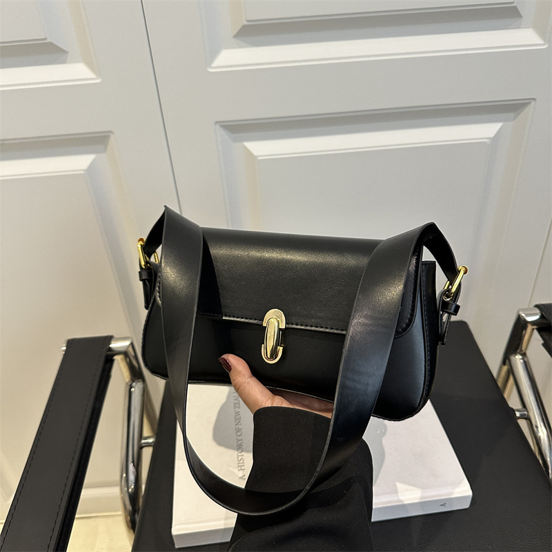 Minimalist Underarm Shoulder Handbag for Women Summer 2025 New Solid Color PU Bag