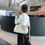 MBH Early Spring Magazine-Style Leather Flap Baguette Bag Large-Capacity Commuter Underarm Shoulder Bag