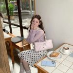 MBH Genuine Leather Baguette Bag 2026 Summer Korean Style Long Handle Shoulder Bag